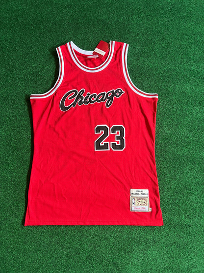 Chicago Bulls Michael Jordan Red 1984/85 Hardwood Classic Rookie Jersey