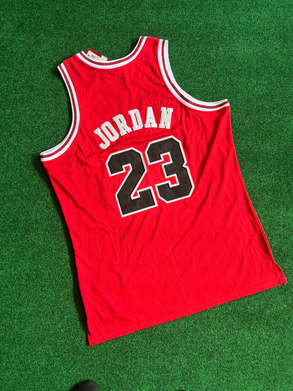 Chicago Bulls Michael Jordan Red 1984/85 Hardwood Classic Rookie Jersey